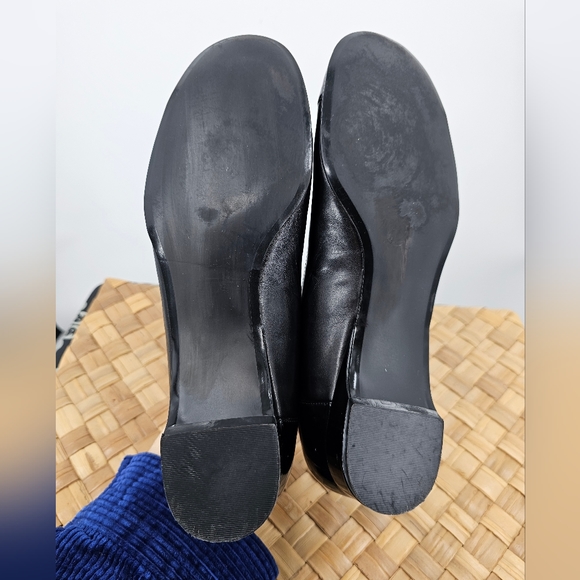 Connie Black Leather Topped Flats Size 10 - Picture 4 of 9